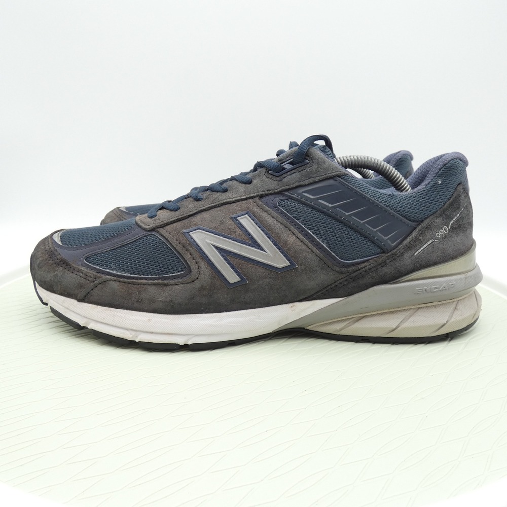 New Balance 990v5 Navy Silver Made in USA Mens 11.5 Running Shoes M990NV5
